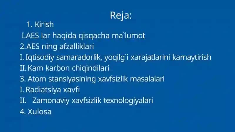 AES LAR AFZALLIKLARI VA XAVFSIZLIK MASALARI 2