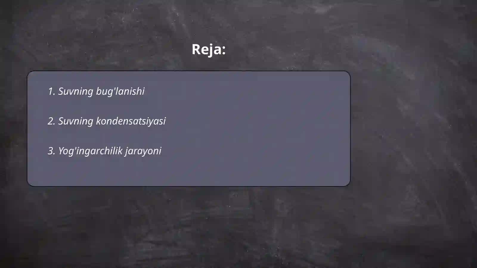 Suvning bug'lanishi 2
