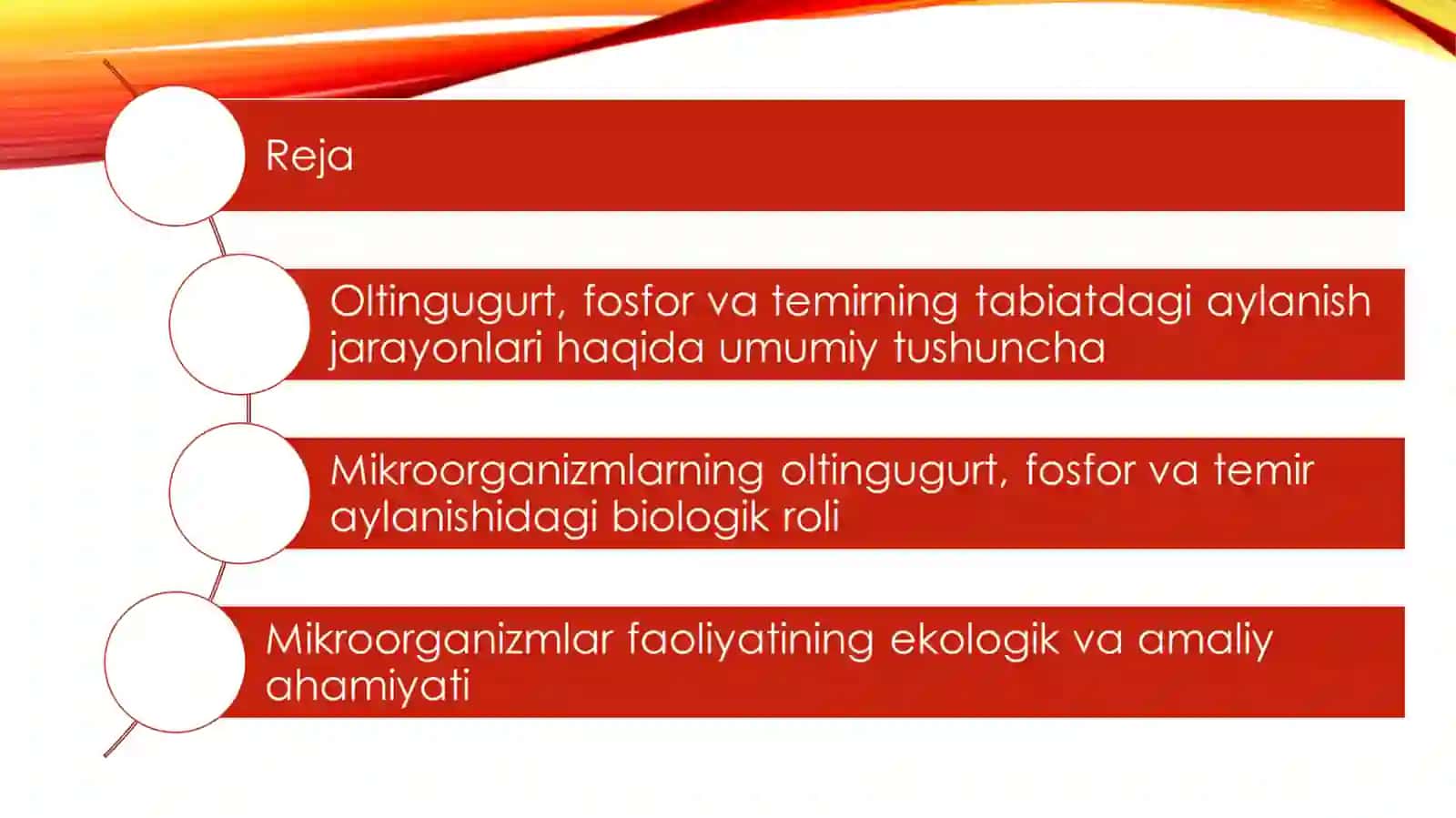 “Oltingugurt, fosfor va temirning tabiatda aylanishida mikroorganizmlarning roli” 2