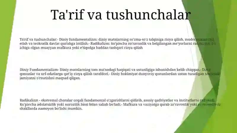 Diniy Fundamentalizm, Radikalizm Va Terrorizm Havfsizlikka Tahdid 2