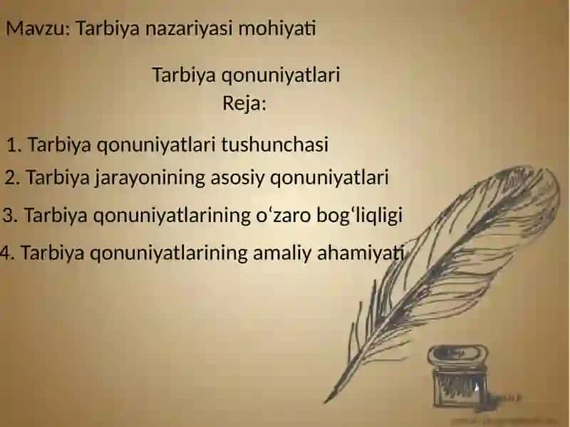 Tarbiya qonuniyatlari 2