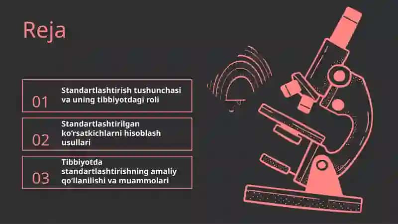 Standartlashtirish. Standartlashtirilgan korsatkichlarni tibbiyotda ahamiyati va ularni hisoblash. 2