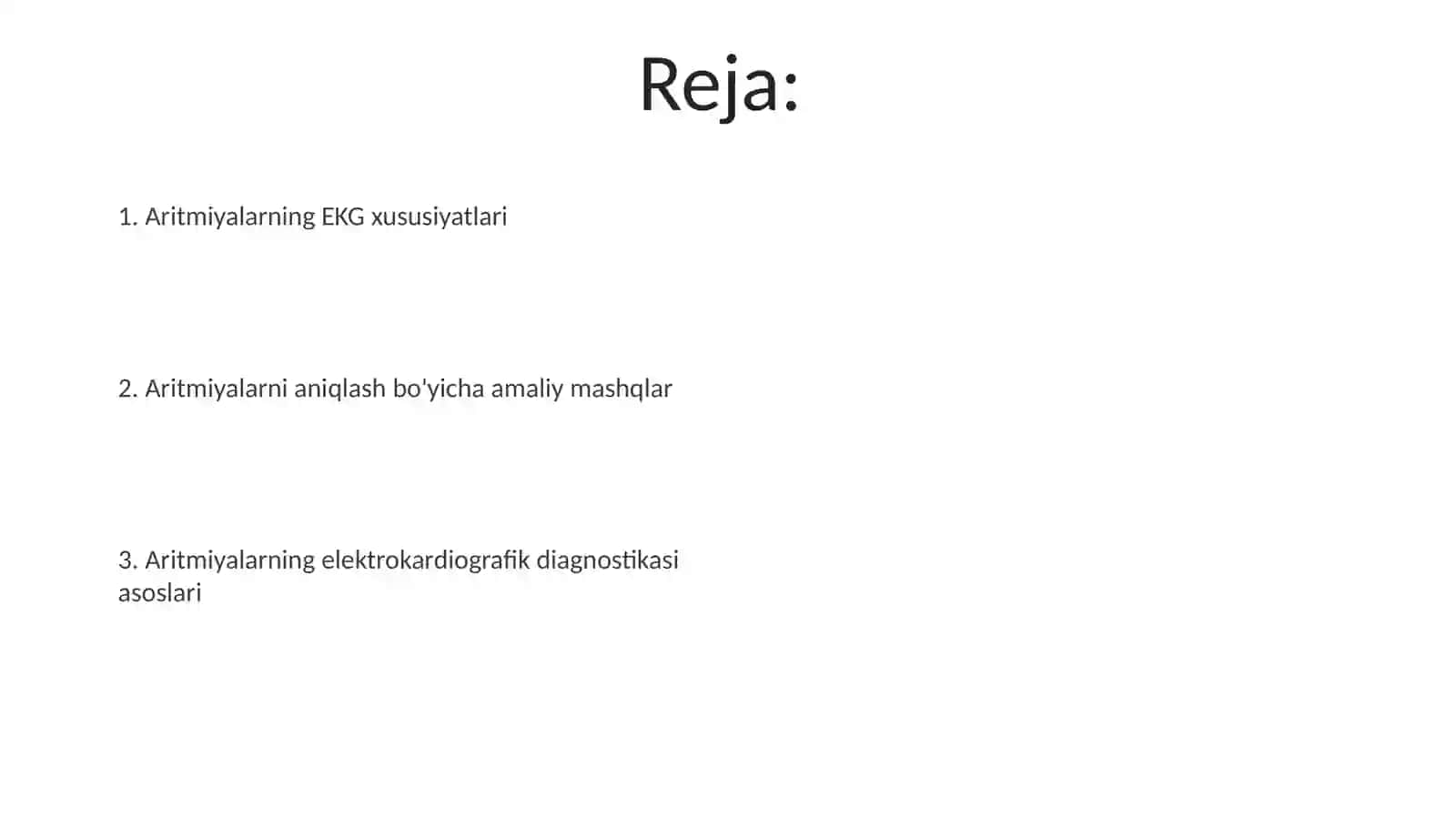 Aritmiyalarni elektrokardiografik (EKG) diagnostikasi 2