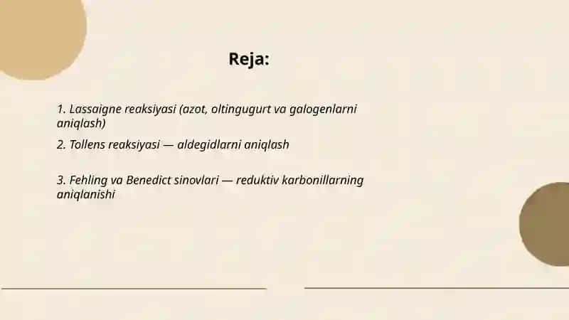 Kimyoviy usullar asosida nomalum organik birikmalarni aniqlash 2