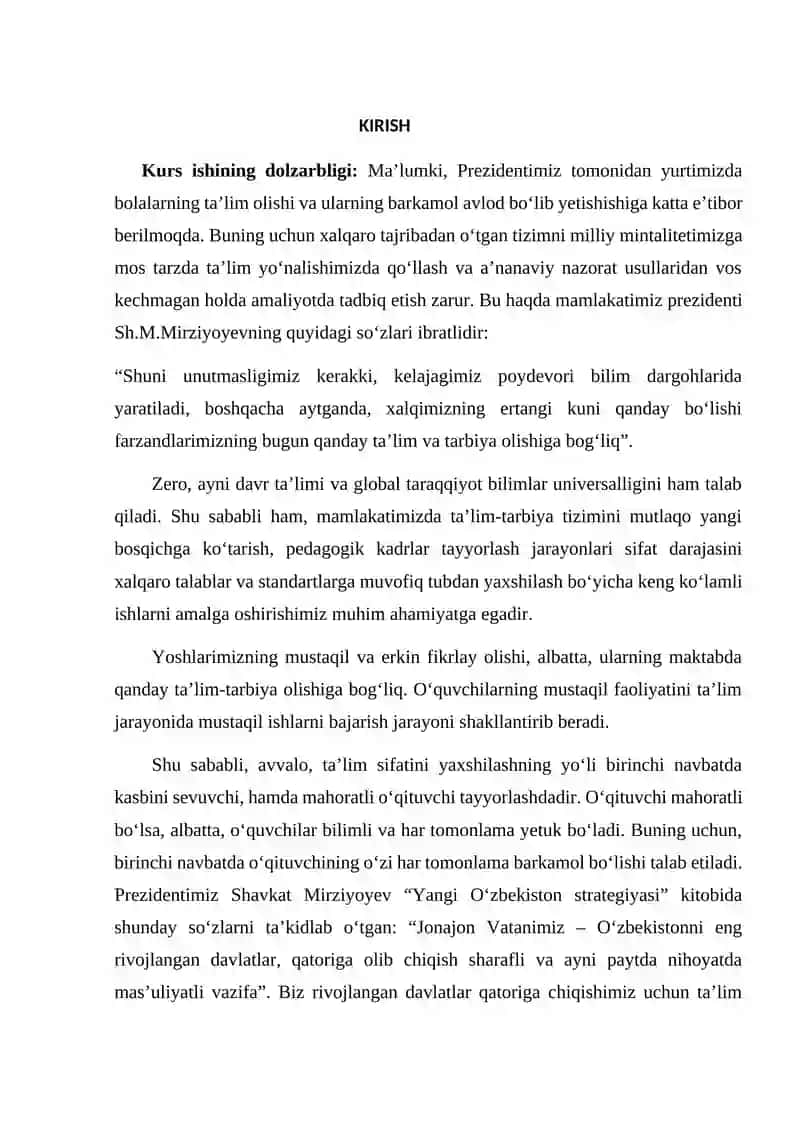 Boshlang’ich sinflarda ona tili darslariga qo’yiladigan talablar 2