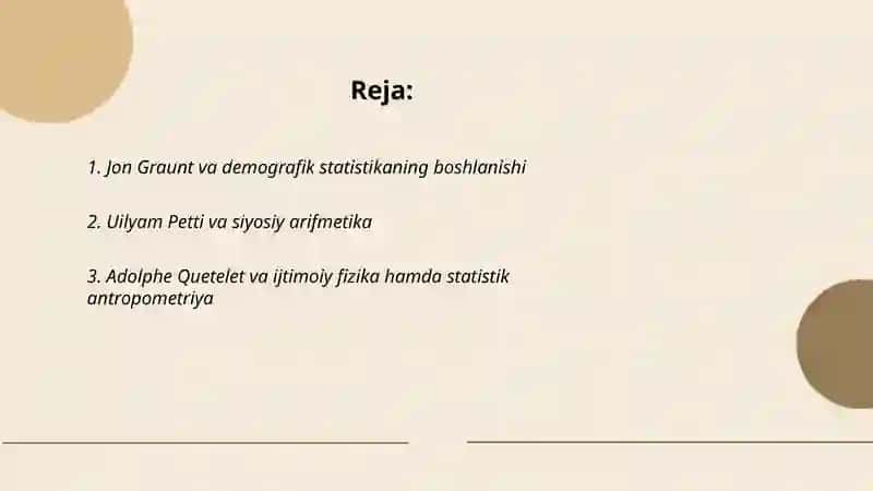 Statistika fani asoschilari 2