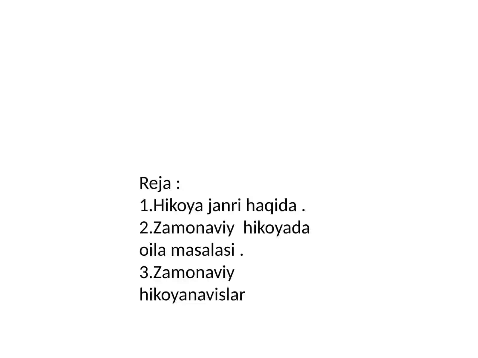 Zamonaviy hikoya da oila masalasi 2