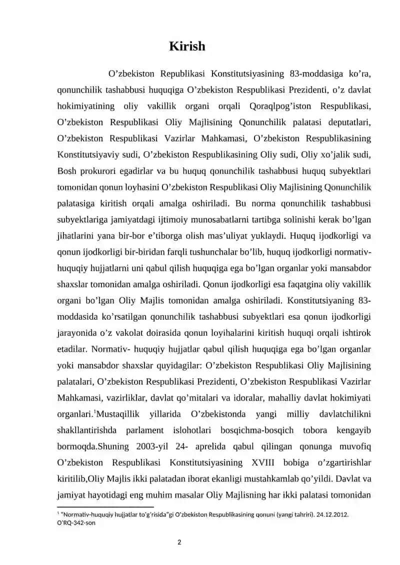 Qonun ijodkorligi tushunchasi, turlari, funksiyalari va prinsiplari 2