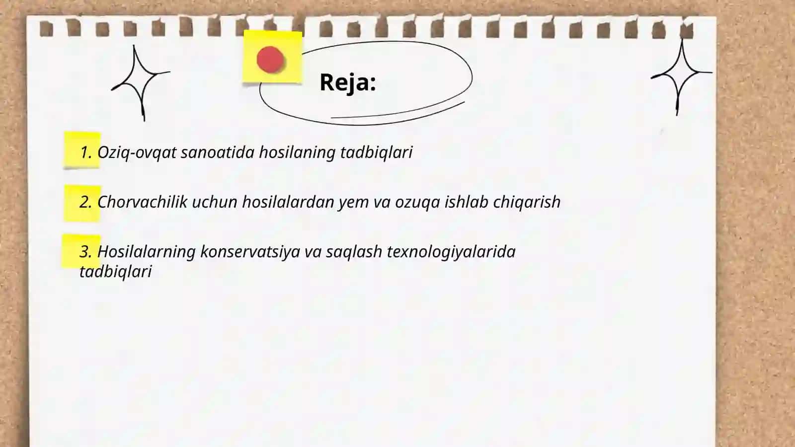 Oziq-ovqat sanoatida hosilaning tadbiqlari 2