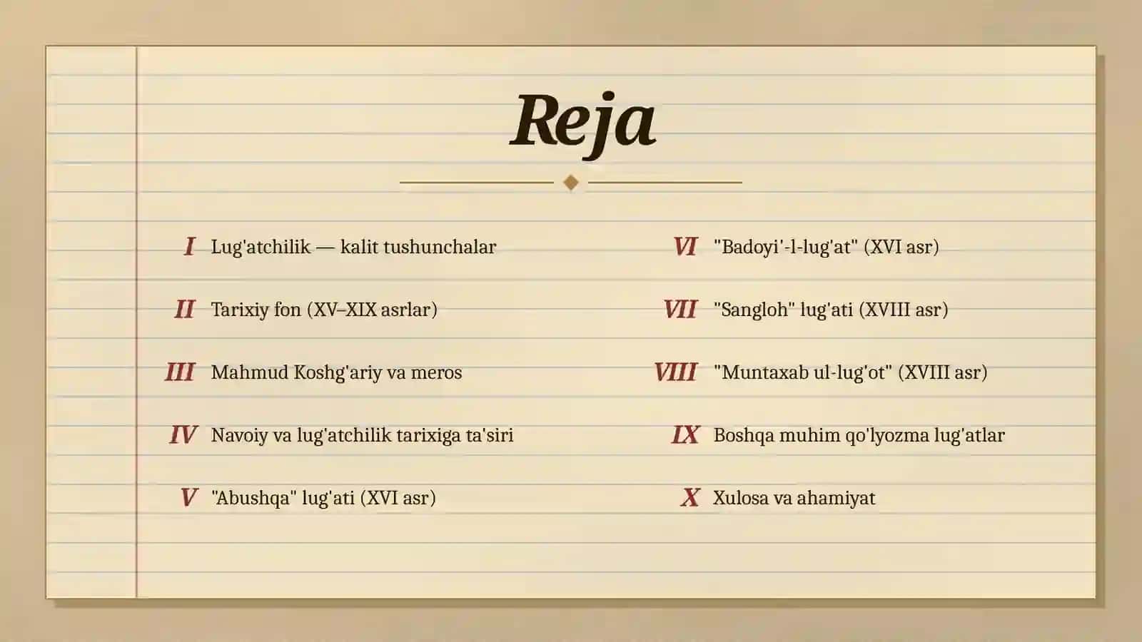 Lug'atchilik Tarixi XV — XIX asrlar o’rtasida 2