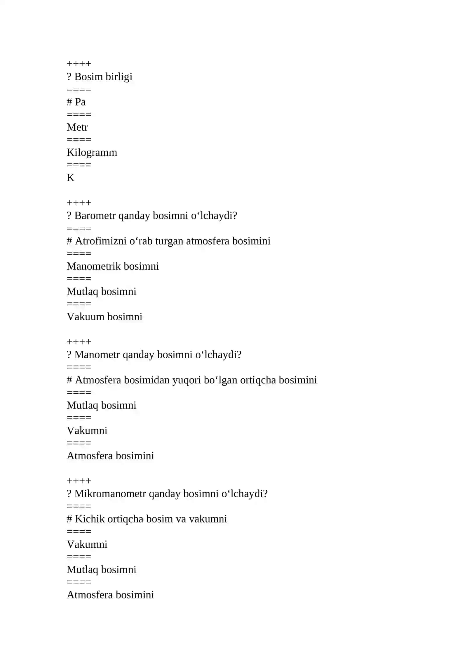 TERMODINAMIKA TEST, JAVOBLARI BILAN? 2