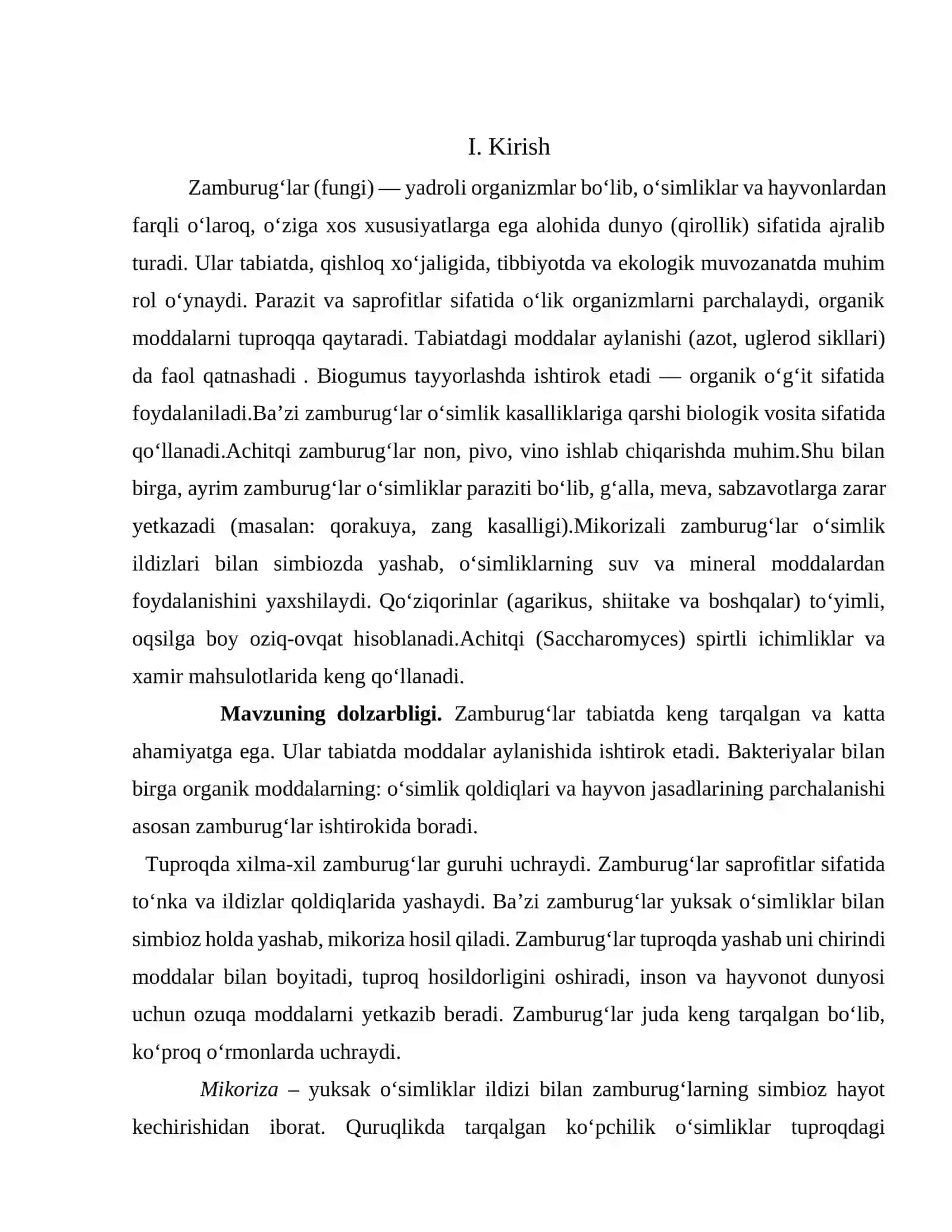 Zamburugʻlar ekologiyasi, tabiatdagi va odamlar hayotidagi ahamiyati 2