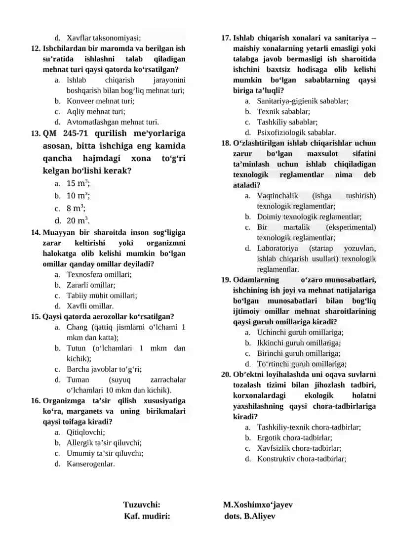 Odamlar tomonidan o‘zgartirilgan va moslashtirilgan tabiiy muhitning bir qismi nima deb ataladi? 2