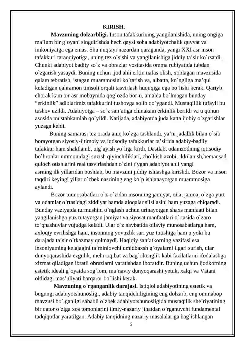Adabiyotning adabiy –estetik tabiati 2