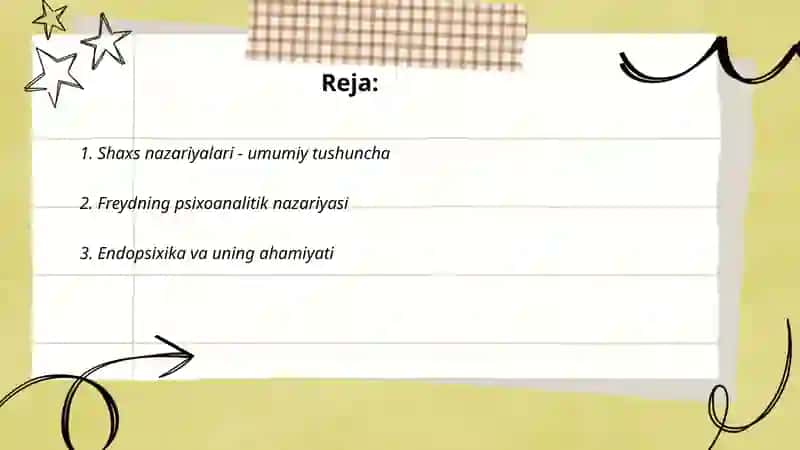 Shaxs nazariyalari. Endopsixika egzopsixika. Diqqatning xususiyatlari 2