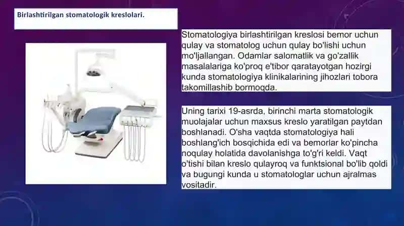 ZAMONAVIY STOMATOLOGIK QURILMALAR TASNIFI VA XUSUSIYATLARI 2