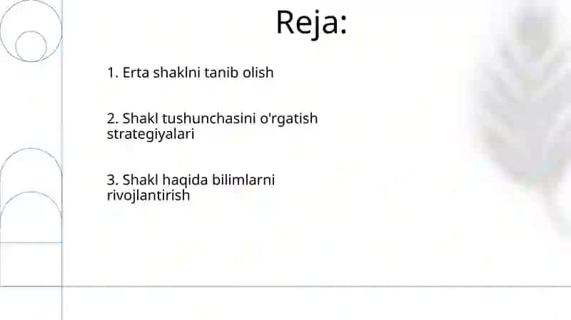 Maktabgacha yoshdagi bolalar tomonidan obyektlarning shakli haqidagi g'oyalarni o'zlashtirilishi 2