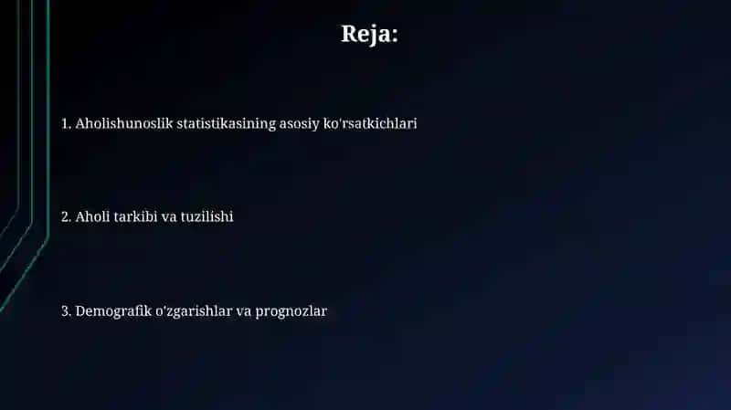 Aholi statistikasi 2