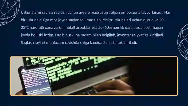 Uskunalarni saqlash va tashishda xavfsizlik qoidalari 2