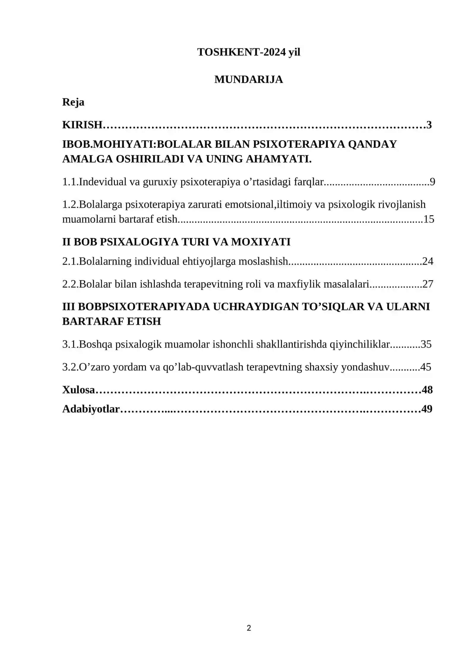 BOLALAR BILAN GURUXIY VA INDEVIDUAL PSIXOTERAPIYA 2