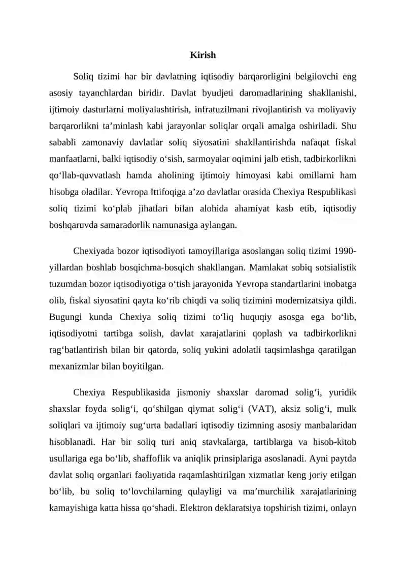 Chexiya soliq tizimi 2
