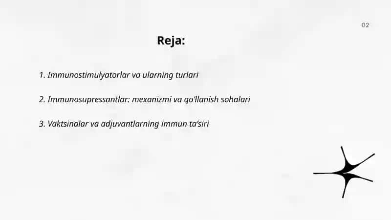 Immunitetga ta'sir etuvchi vositalar 2