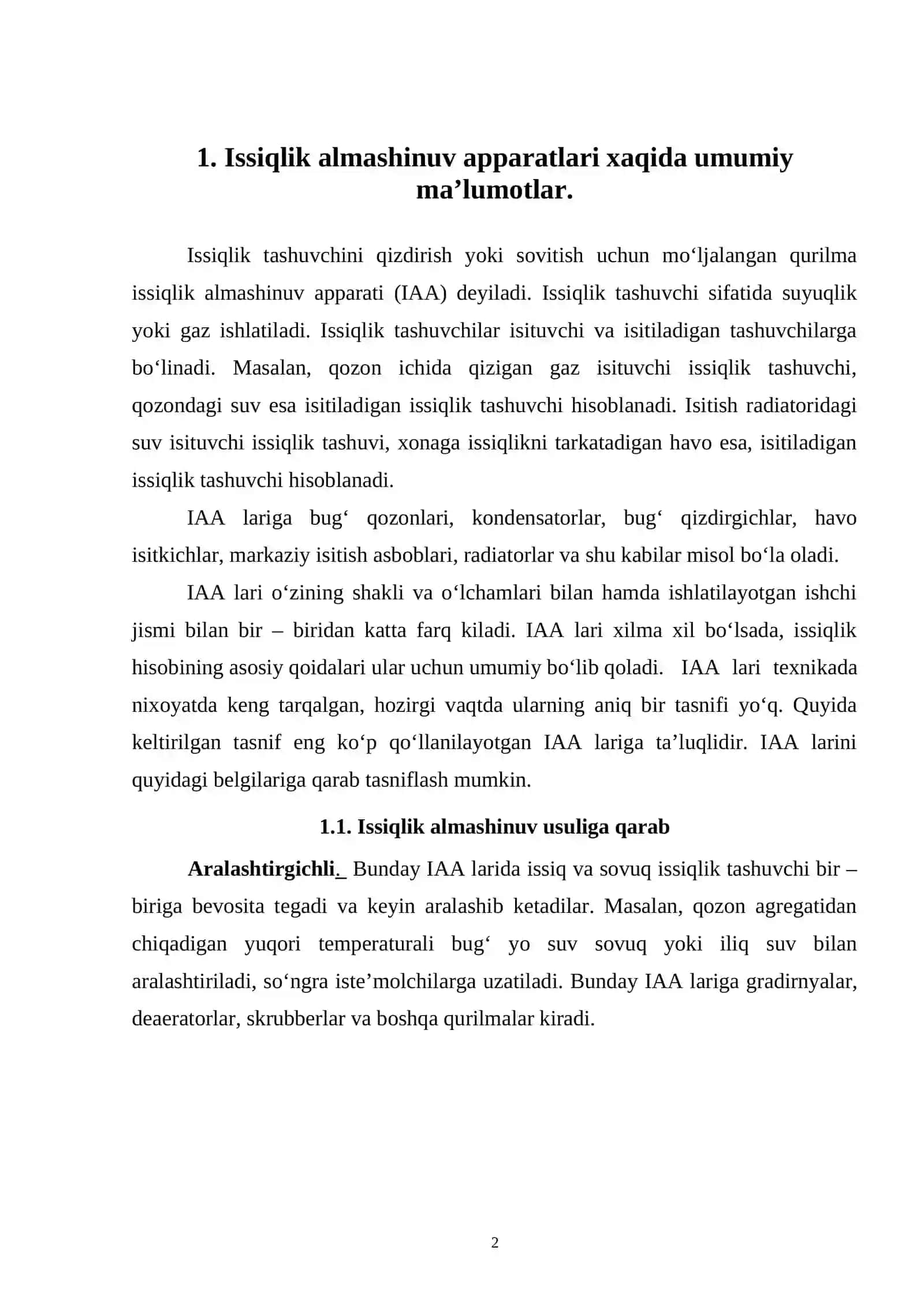 Issiqlik almashinuv apparatlari 2