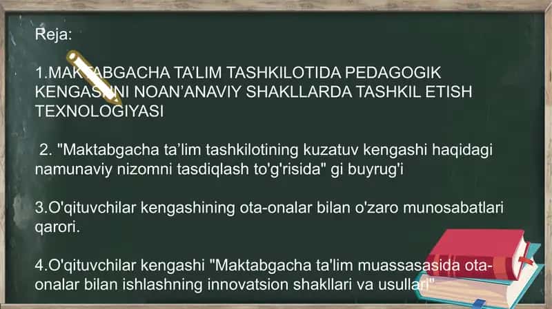 Maktabgacha ta'lim tashkilotida ota-onalar bilan kengashini tashkillashtirish 2