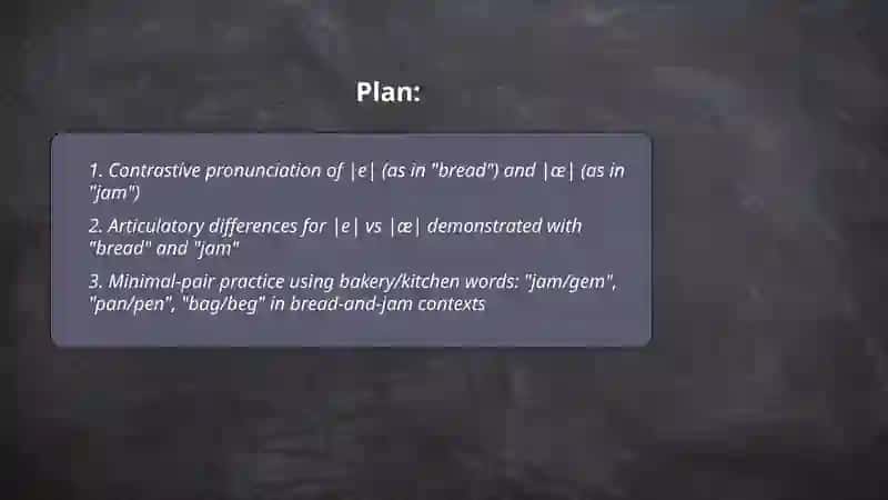 Contrastive pronunciation of |e| and |ae | 2