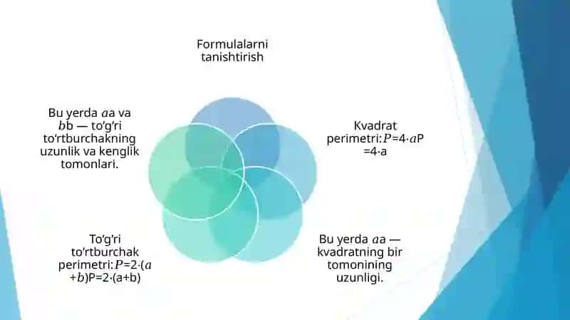 Kvadrat va to‘g‘ri to‘rtburchakning perimetri topish masalalari yechish 2