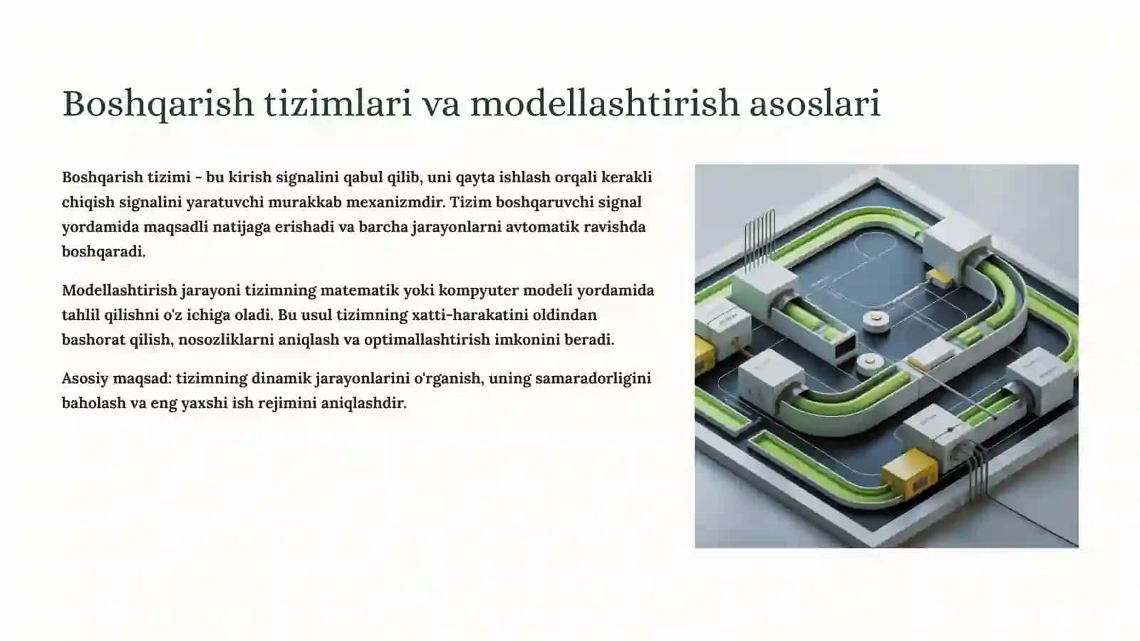 Boshqarish tizimining modellashtirilgan signalini tahlil qilish 2