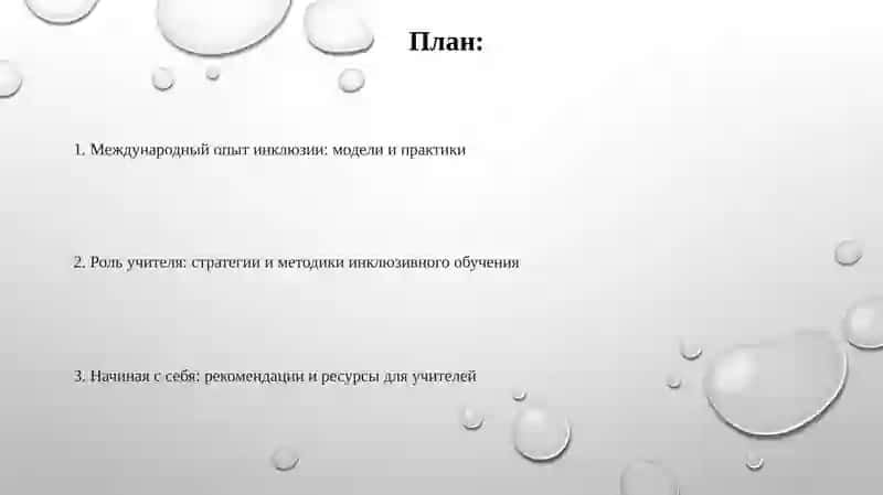 Международный опыт развития инклюзивного образования 2