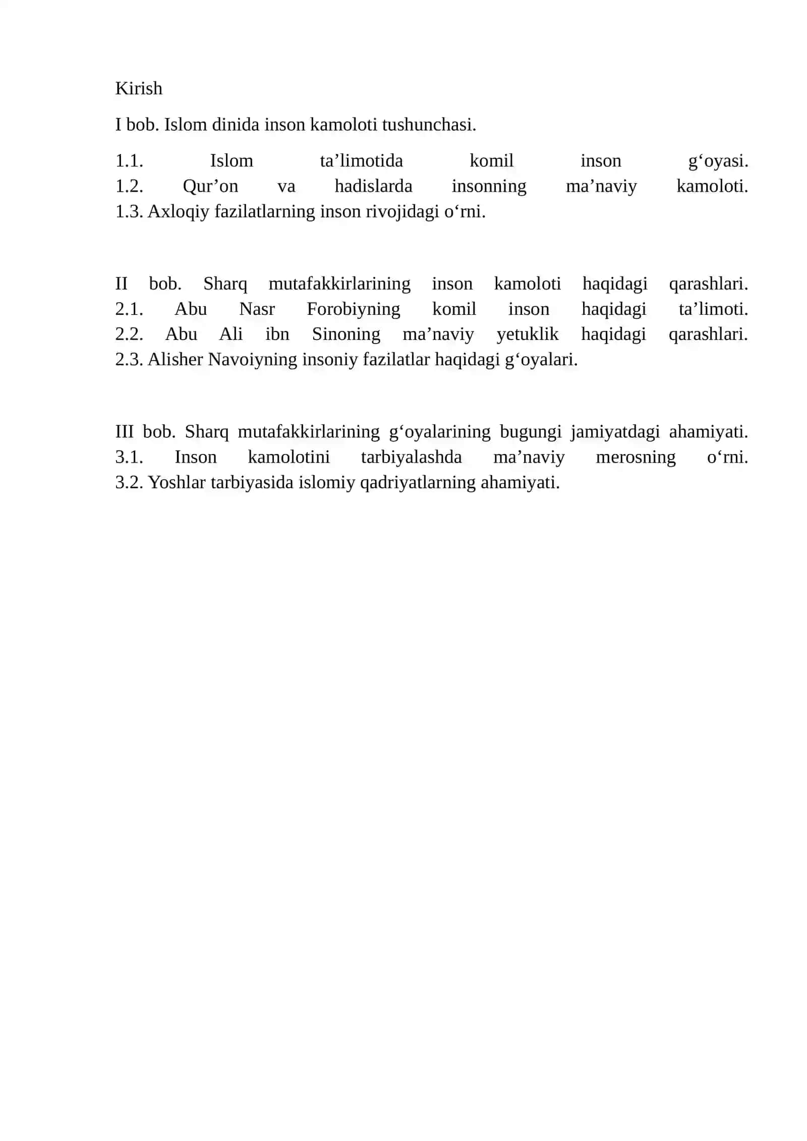 “Sharq mutafakkirlarining islom dinining inson kamolotiga ta’siri haqidagi g‘oyalari” mavzusida essay 2