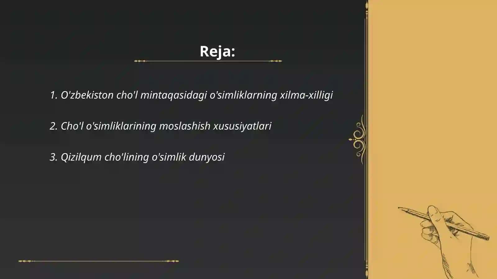 O'zbekiston cho'l mintaqasi o'simliklari va ularning geografik xususiyatlari 2