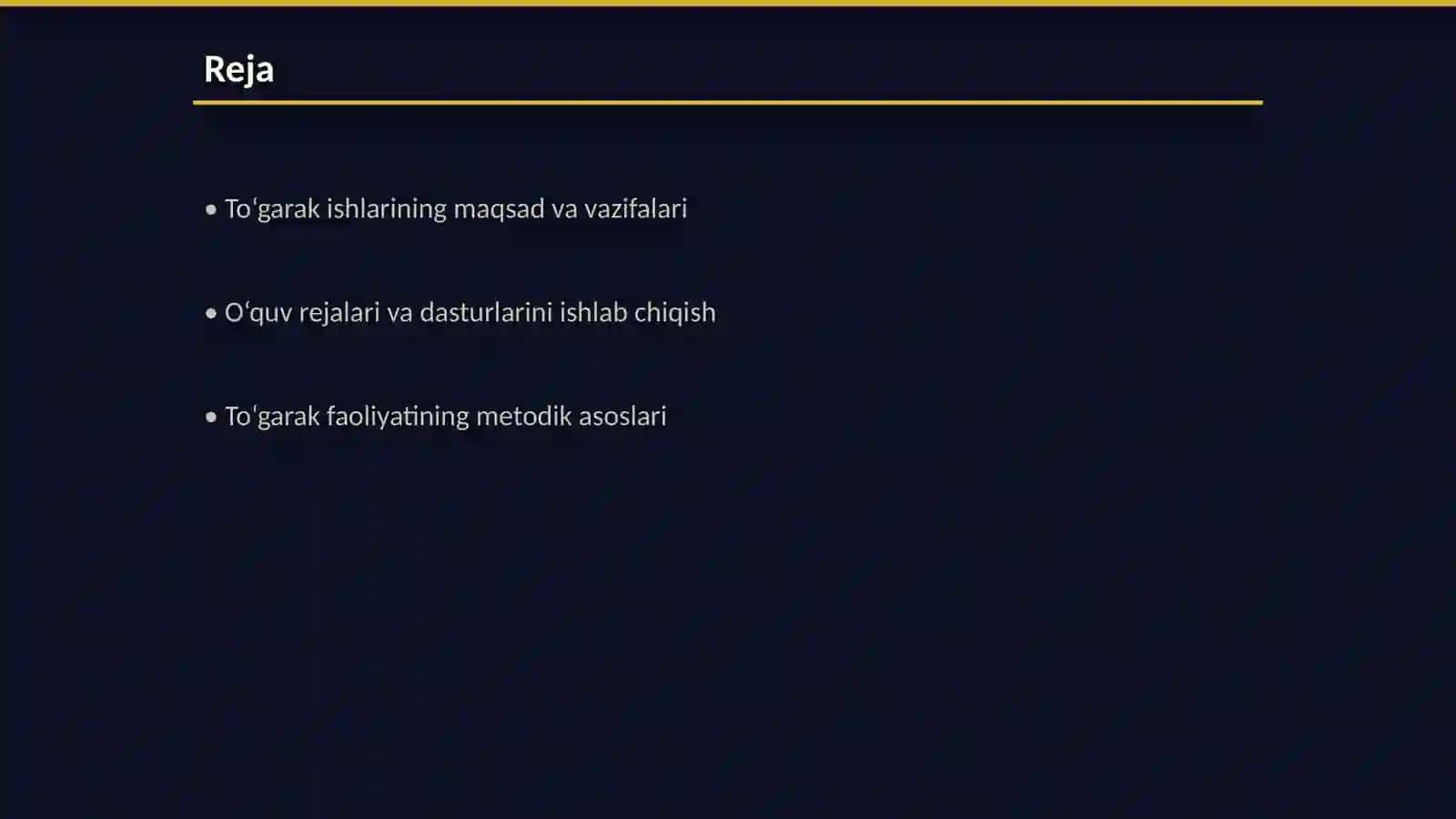 To‘garak ishlarini tashkil qilishda o‘quv reja va dasturlar 2