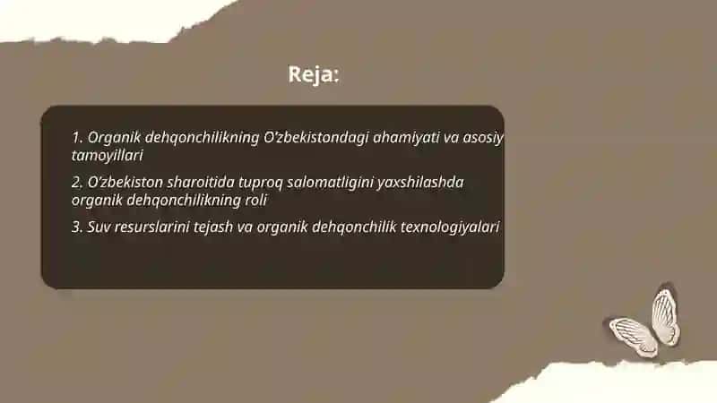 O’zbekiston sharoitida organik dehqonchilikning ahamiyati va istiqbollari 2