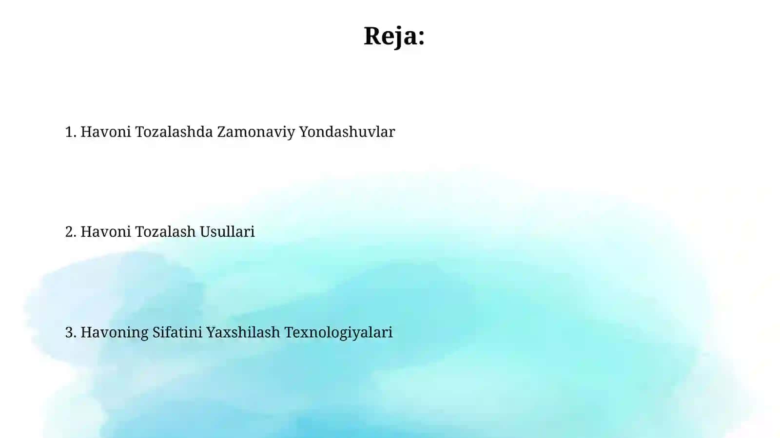 Havoni tozalash usullari 2