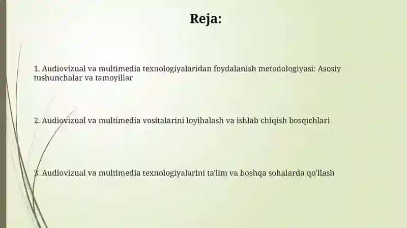 Audiovisual va multimedia texnologiyalardan foydalanish metodikasi 2