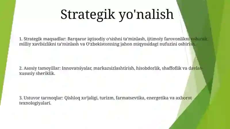 O'Zbekiston Respublikasini Yanada Rivojlantirish Bo'Yicha 2017-2022 Yillardagi Harakatlar Strategiyasi 2