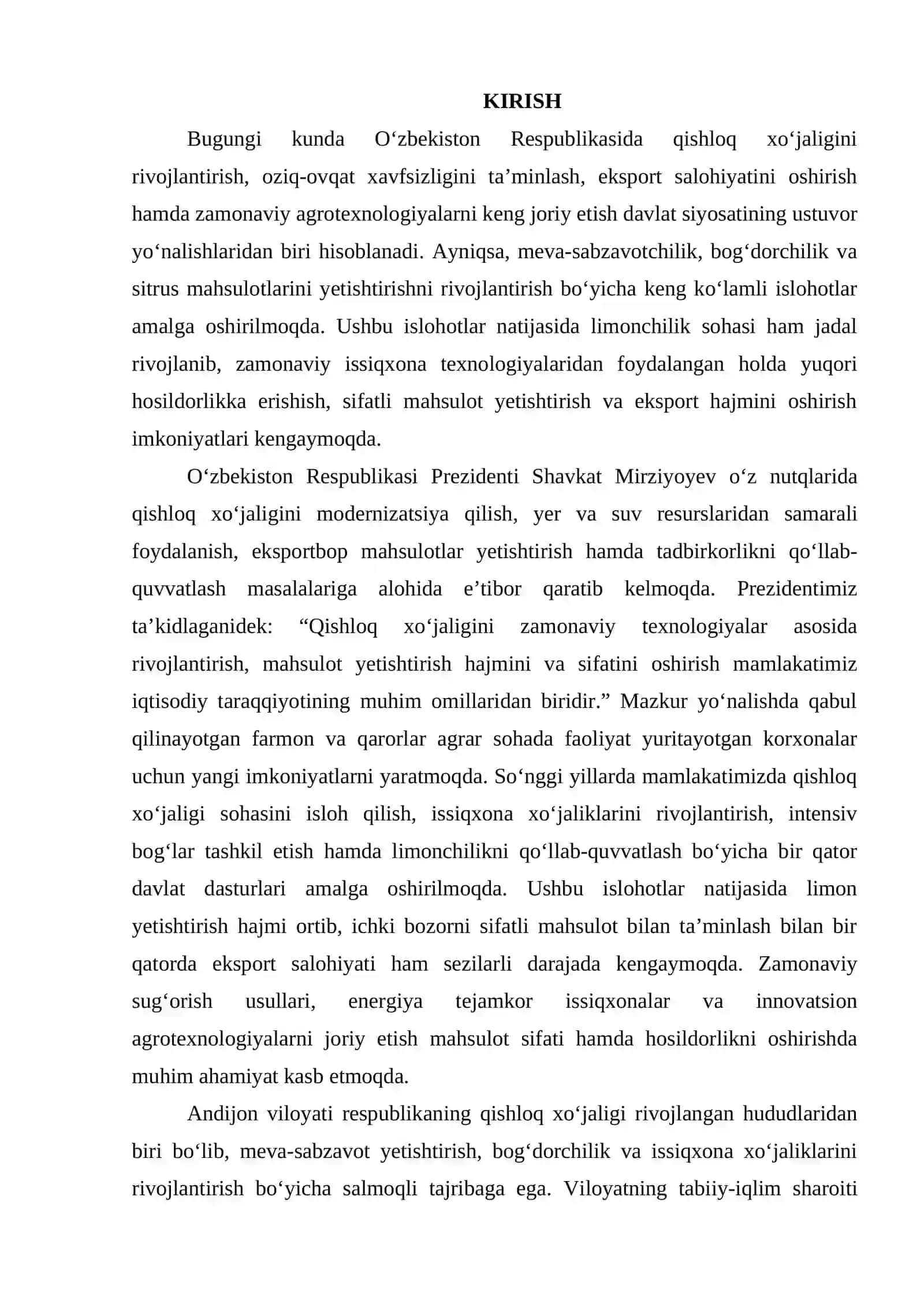 ANDIJON VILOYATI ULUGNOR TUMANI OVULMAT LIMONLARI 2