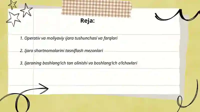 Operativ va moliyaviy ijara hisobi 2
