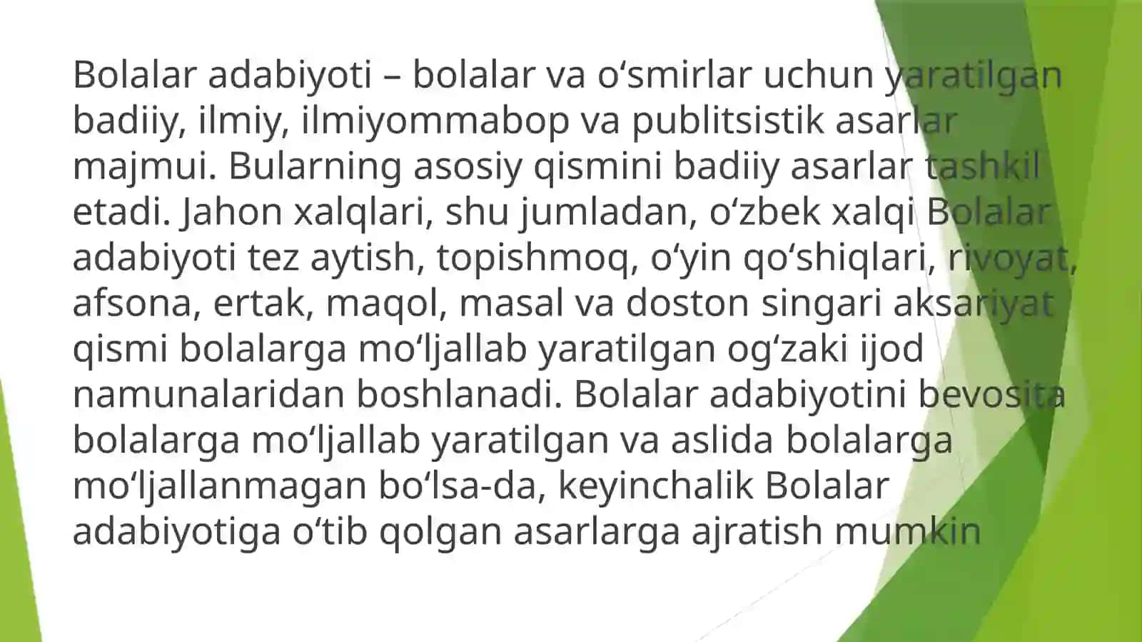 XIX-XX ASRLARDA BOLALAR UCHUN DIDAKTIK ADABIYOT 2