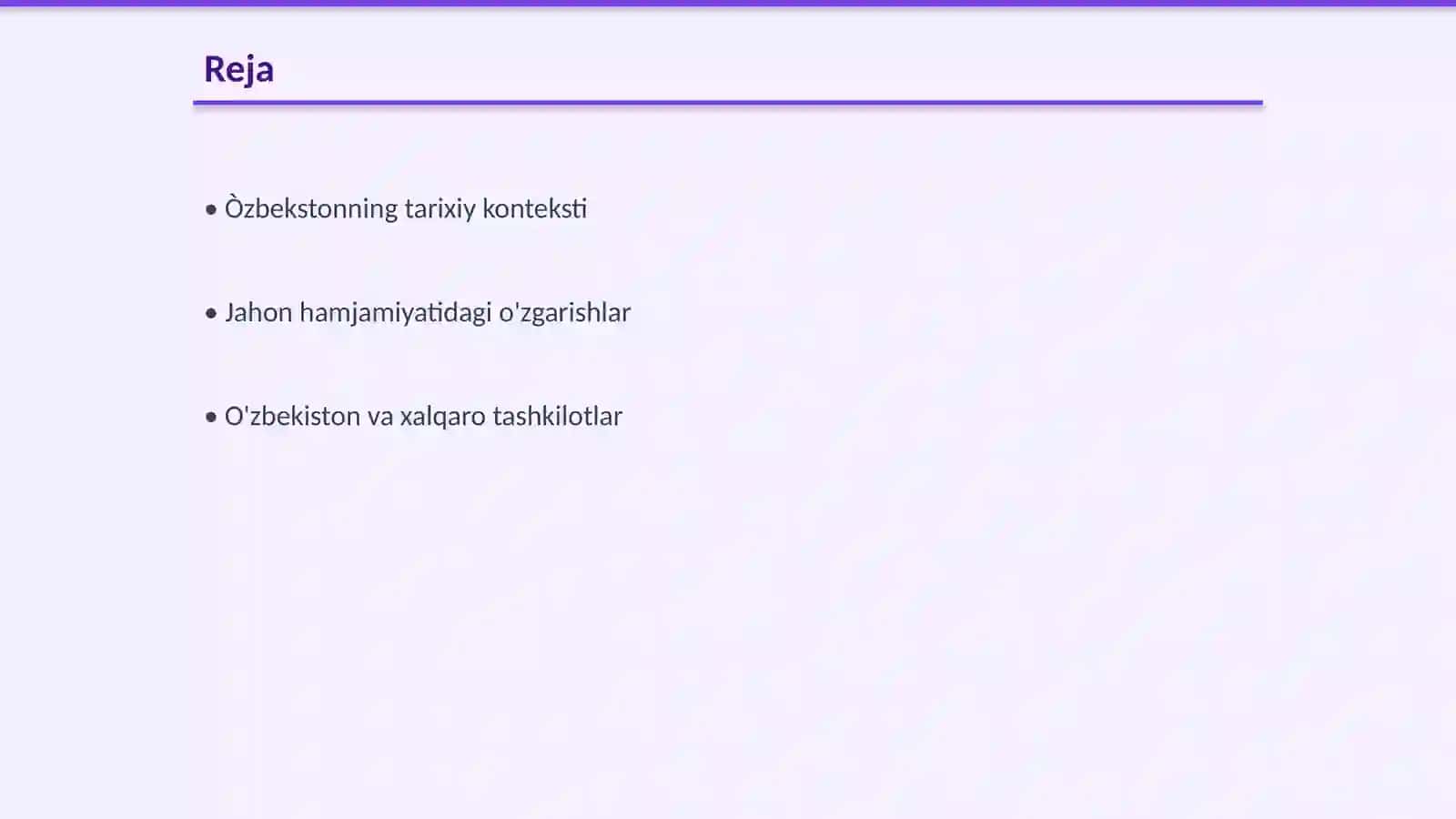 Òzbekston va jahon hamjamiyati 2