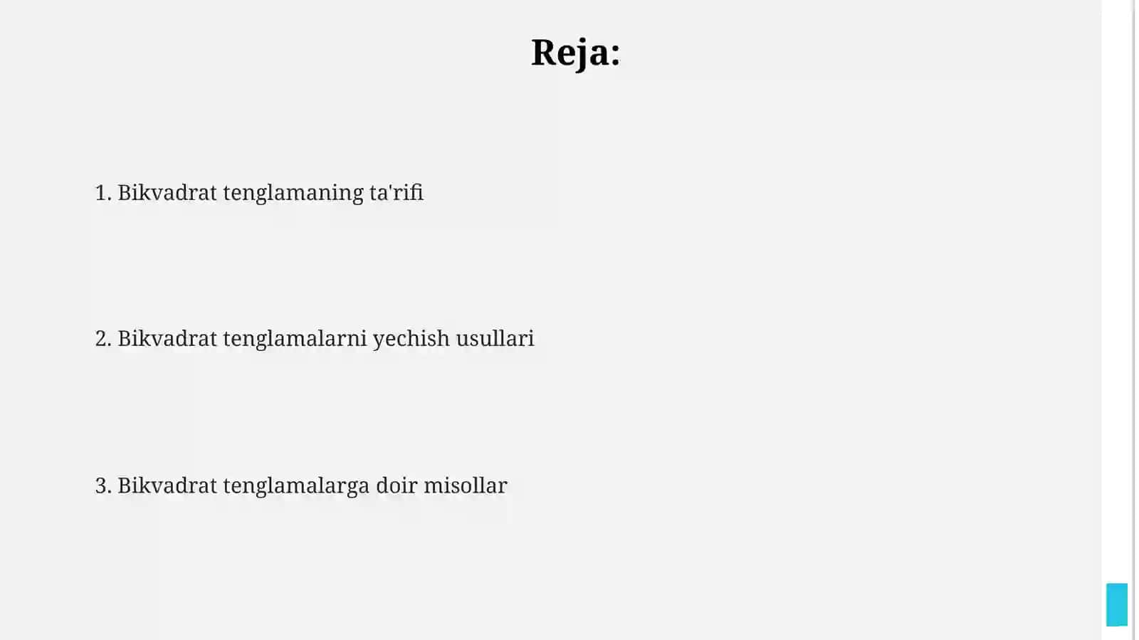 Bikvadrat tenglamalar 2