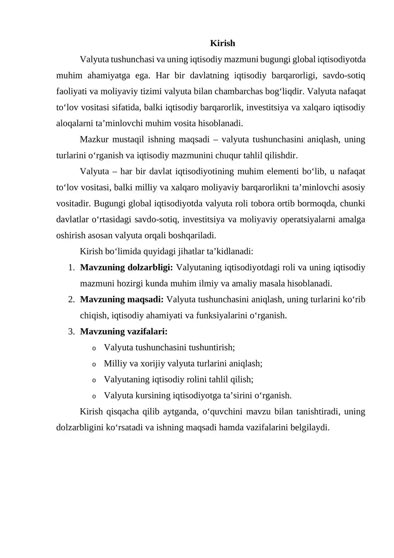 VALYUTA TUSHUNCHASI VA UNING IQTISODIY MAZMUNI 2
