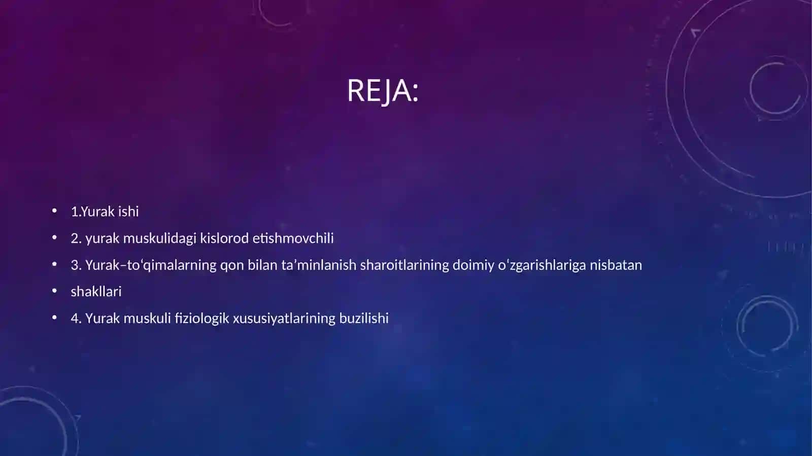 Yurak muskuli fiziologik xususiyatlarining buzilishi 2