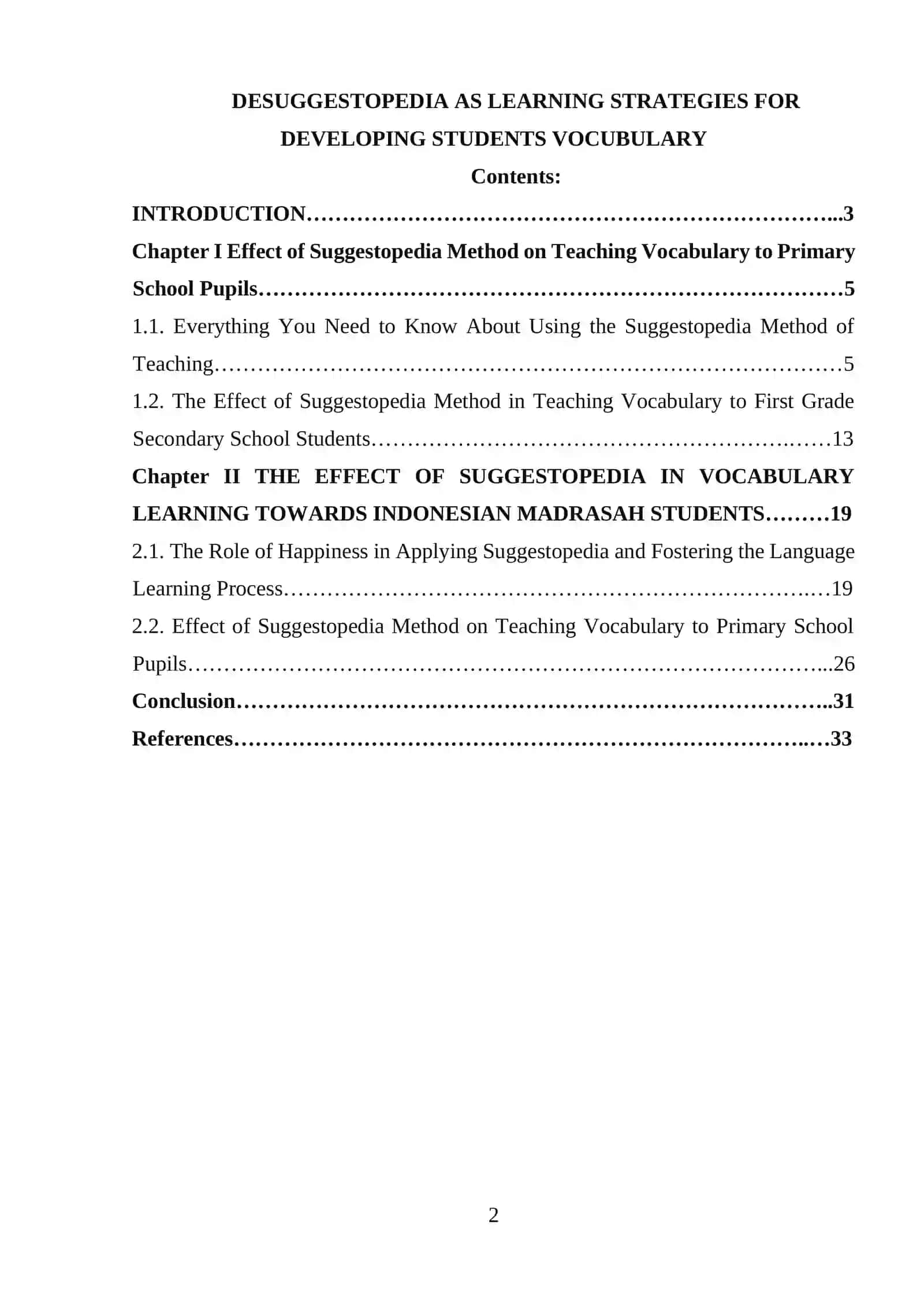 DESUGGESTOPEDIA AS LEARNING STRATEGIES FOR DEVELOPING STUDENTS VOCUBULARY 2