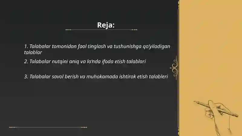 Oʻqituvchining kommunikativ qobilyatini rivojlantirishga qoʻyiladigan talabalar 2