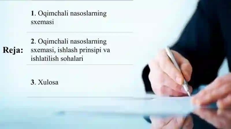Oqimchali nasoslar va ularning ishlashi 2