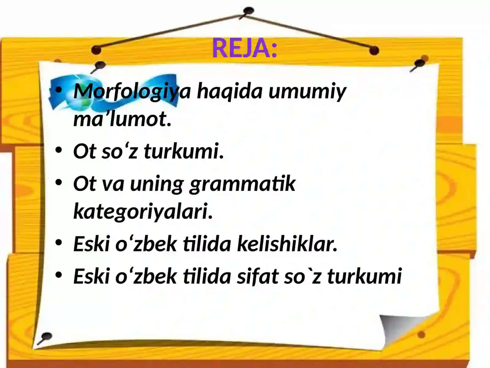 Oʻzbektiliningtarixiymorfologiyasi.Ot,sifatso‘zturkumlari 2